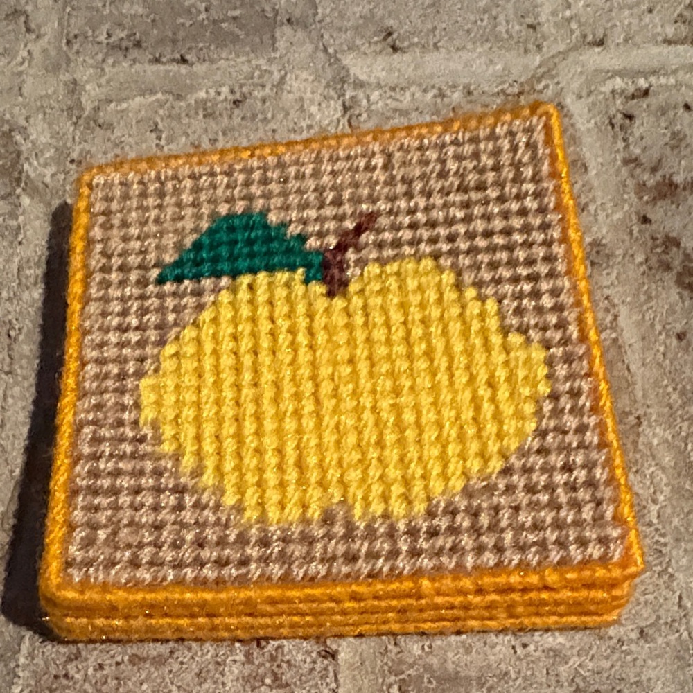FREE w bundle of 2 *
+ Vintage Handmade Needlepoint Coaster Set - Picture 3 of 6